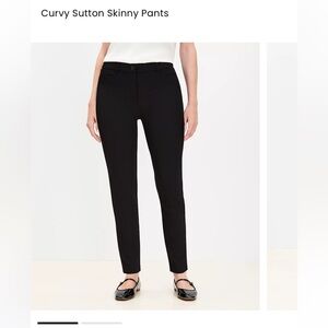 Loft Outlet Curvy Skinny Ankle dress pant black